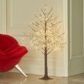 Hairui Lighted Brown Tree Plug in 4FT 430 LED Artificial Twig Tree with Lights for Christmas Holiday Wedding Room Decorations Indoor Outdoor