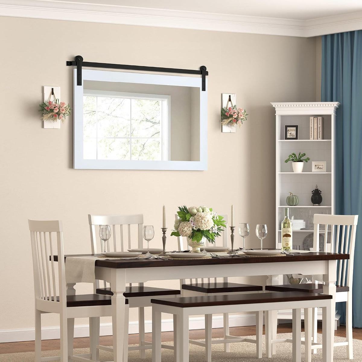 COGOOD Farmhouse Bathroom Mirrors for Over Sink - 26 x 41 Pure White