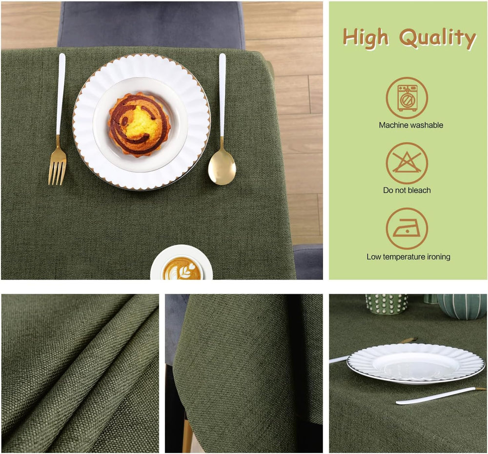 Moss Green Table Cloth Rectangle Table Cover 118"x57"