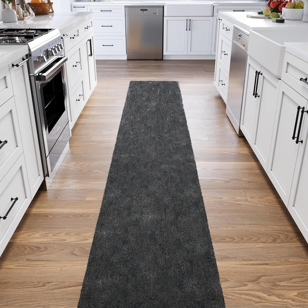 Ottomanson 2x16 Shag Runner Rug for Hallway – Non-Slip Soft Fluffy Carpet
