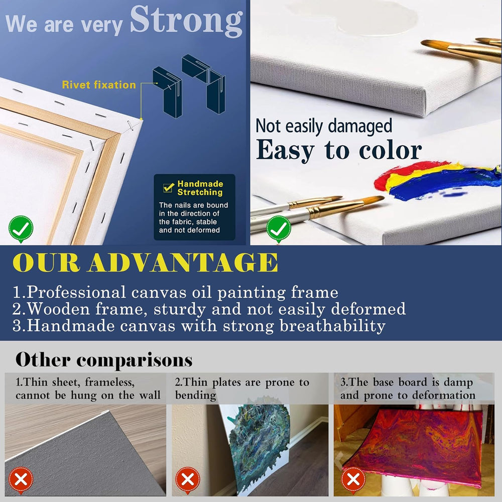 2 Pack Sip and Paint Kit for Adults, 10x12 Canvas Date Night