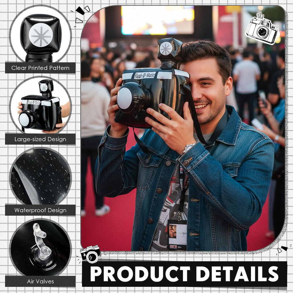 3 Pcs Inflatable Camera Prop, Black and White Fake Camera