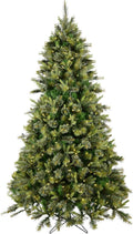 Vickerman 12' Cashmere Pine Artificial Christmas Tree - Warm White Dura-Lit® LED Lights - Faux Christmas Tree - Seasonal Indoor Home Decor - Realistic Christmas Tree