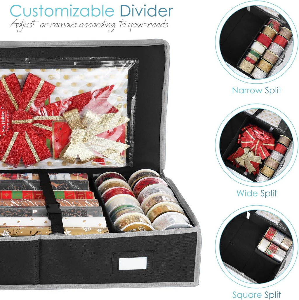 hearth & harbor wrapping paper storage container and, side view