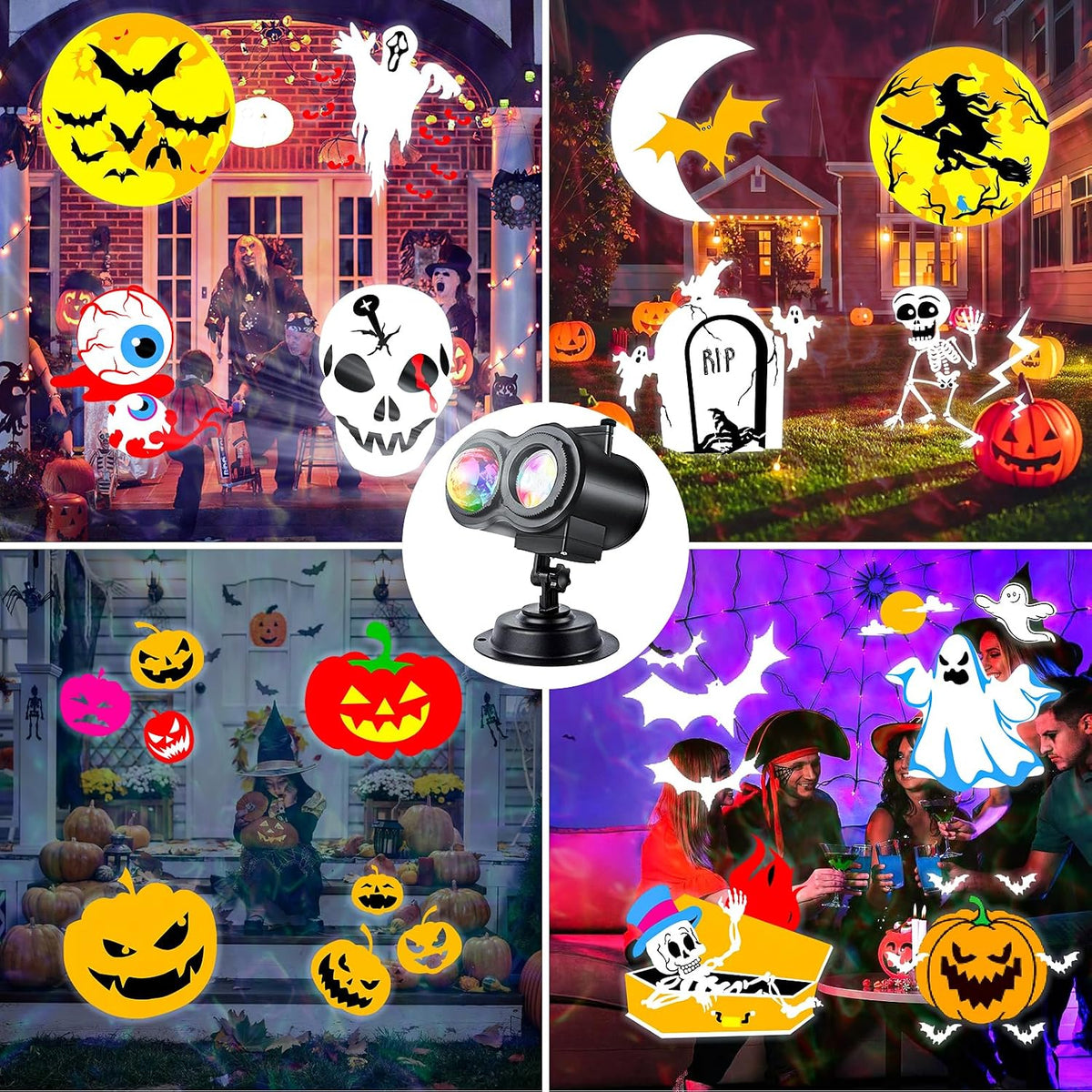 halloween projector lights outdoor, snowflake christmas projector lights, close-up detail