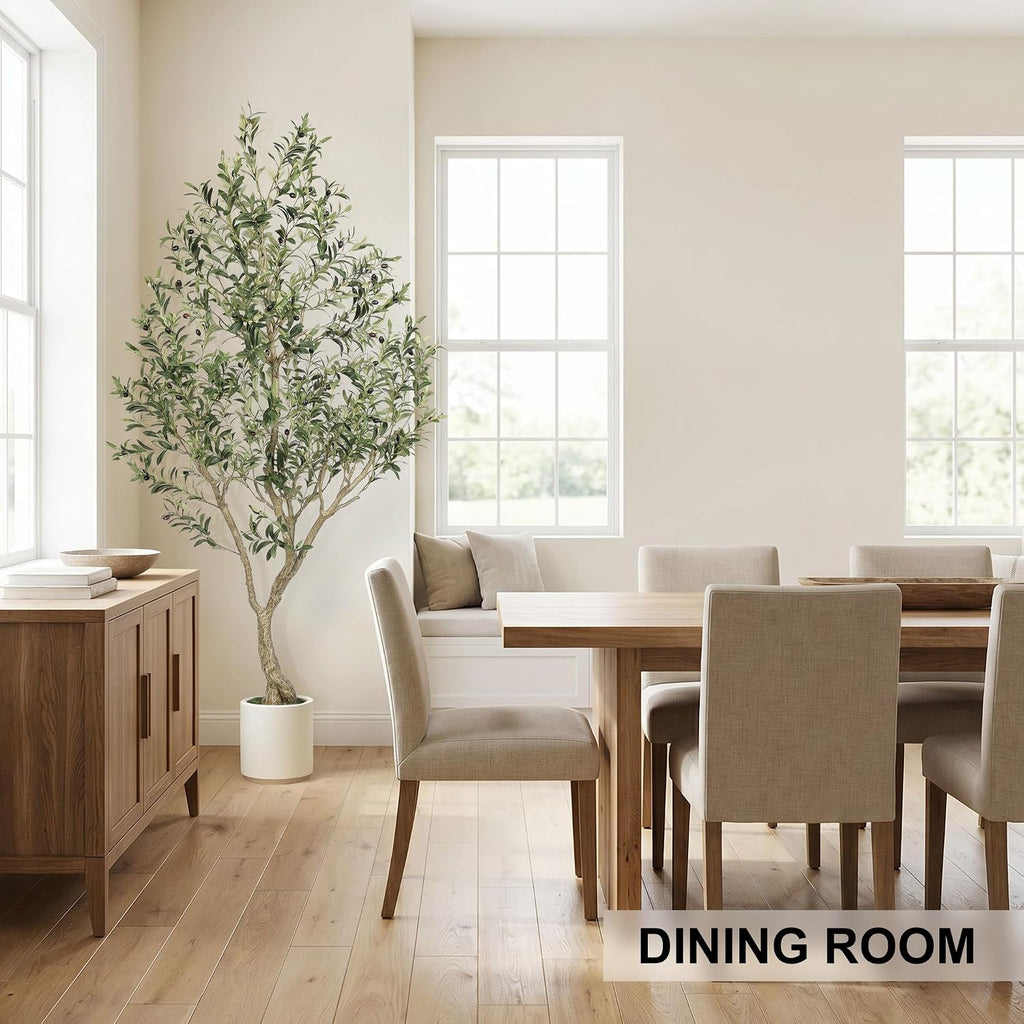 lyerse faux olive tree 7ft with sturdy white on a desk or shelf