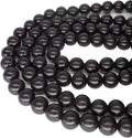 CarpenterC Round Polished Wood Beads, Black Ebony Wood, 8mm 500 Beads