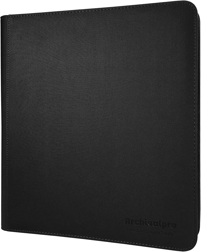 12 Pockets Premium Card Binder 480 Cards Trading Card Binders Side Load Card Storage Display Album(12 Pocket 480 Card Slot,Black)