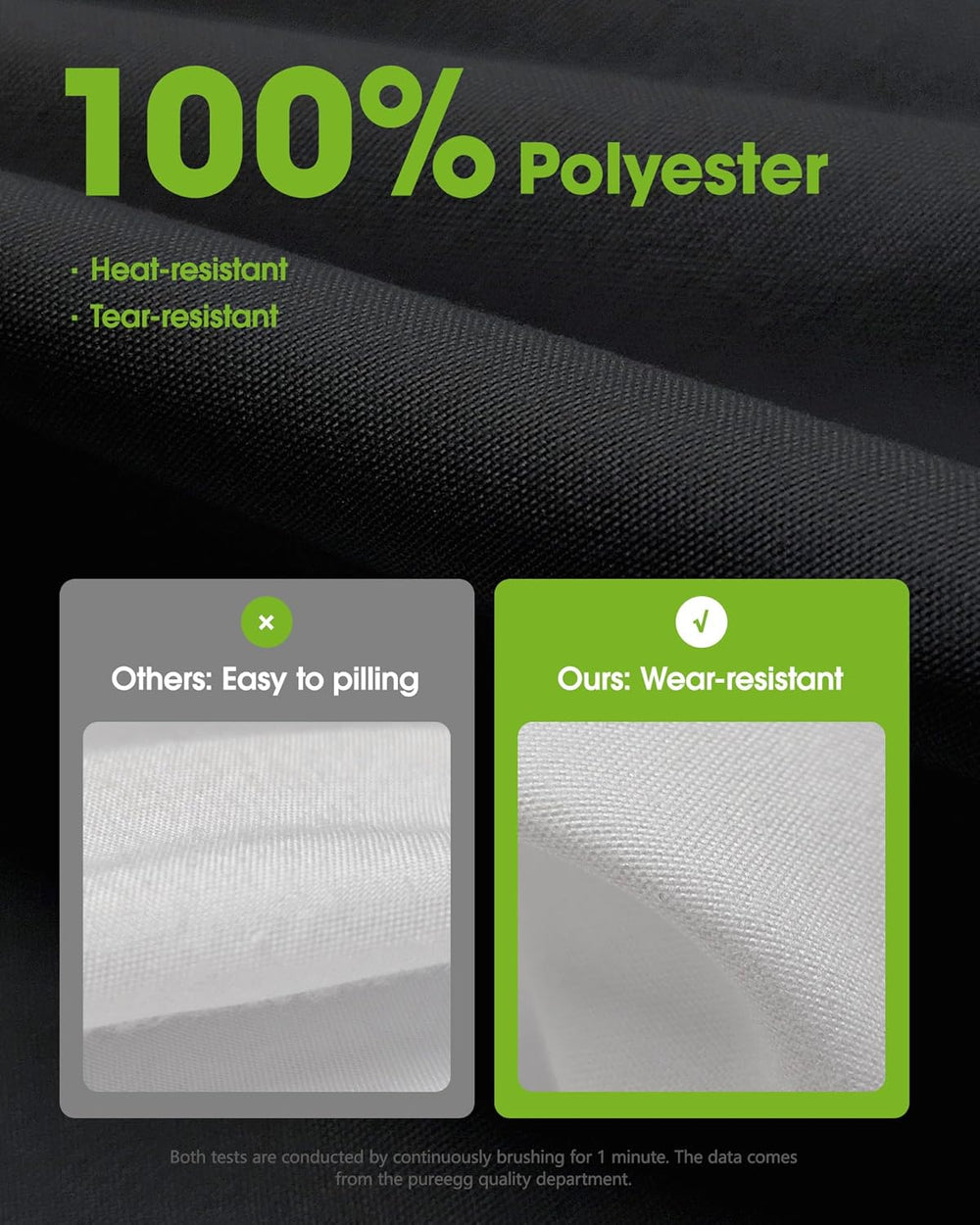 Pureegg Polyester Tablecloth 60" x 84" Reusable & Washable 12 P...