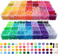Simetufy 10000Pcs Pony Beads Bulk, 56 Colors 6x9MM Plastic Kandi Beads Kit for Crafts Bracelet Making Hair Braiding Jewelry Key Chains DIY Gifts, 5.74lb (2 Large Boxes)