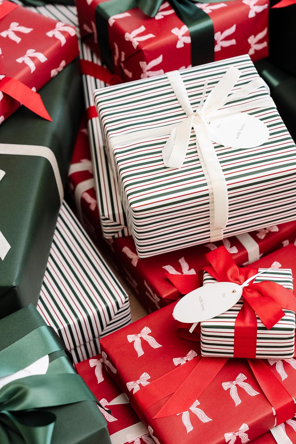 Merry Market Christmas Wrapping Paper Rolls, Premium Matte Gift Wrap, 30” x 1...