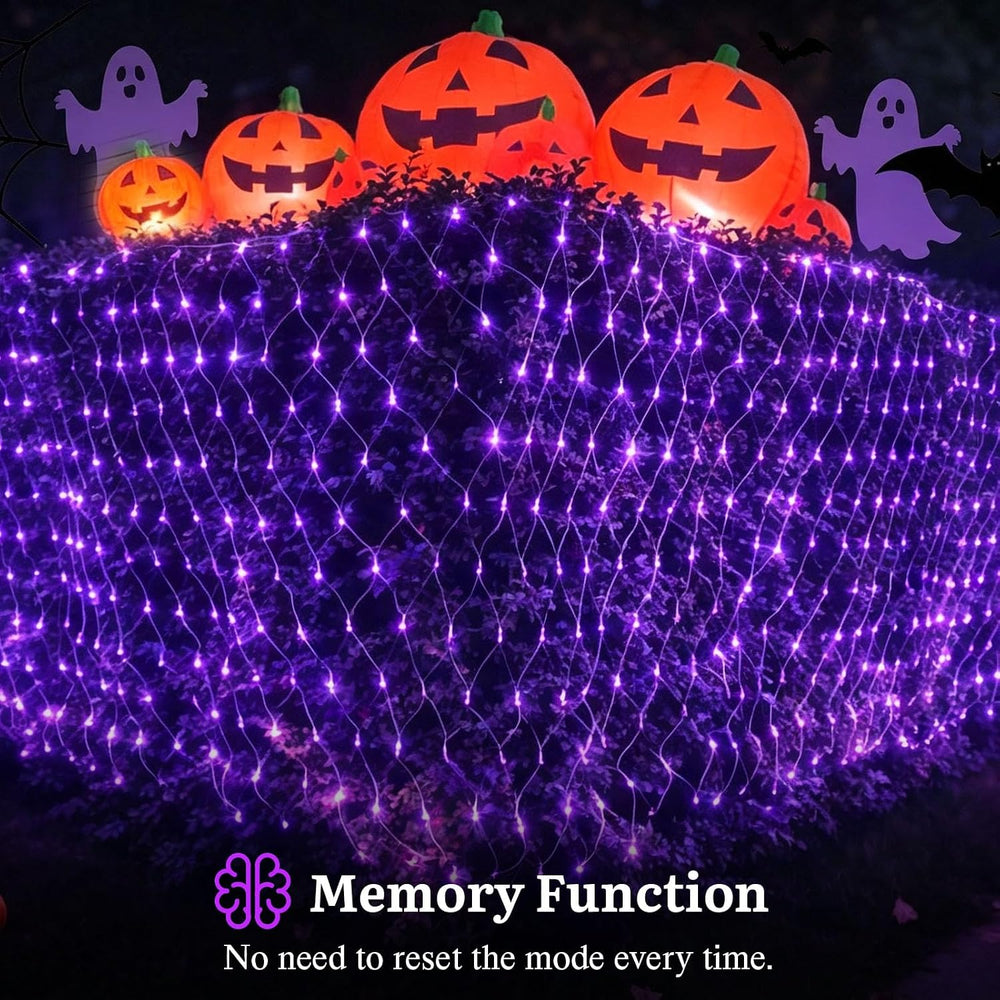 Purple Halloween Net Lights Outdoor Mesh Lights 12 * 5ft