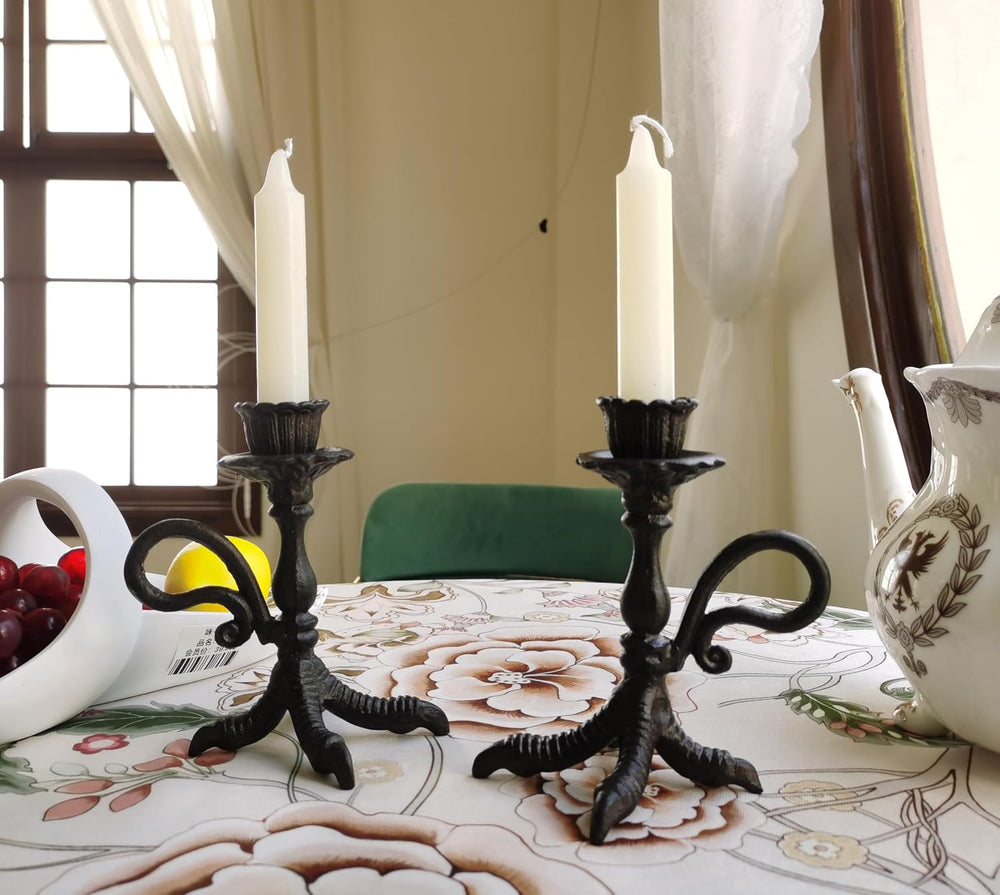 Claw Foot Candlestick Holders - Feet Taper Candle Holders, Black Candlesticke...