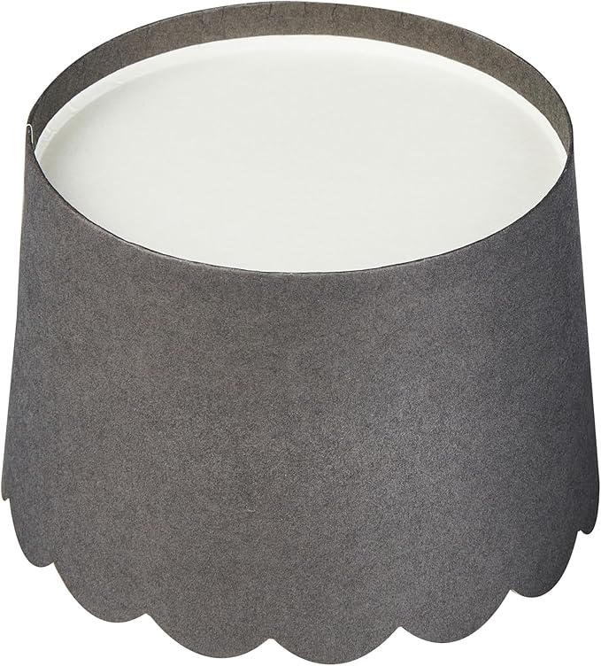 Panificio 10 Ounce Cupcake Wrappers, 200 Scalloped Baking Cups - Oven-Ready, Greaseproof, Gray Paper Cupcake Liners, Disposable, For Birthdays, Baby Showers, Or Weddings - Restaurantware (200 Pack)