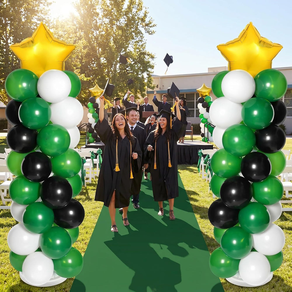 2 Sets of Balloon Column Stand Kit with 2 Star Balloons 100 Latex Balloons 2 ...