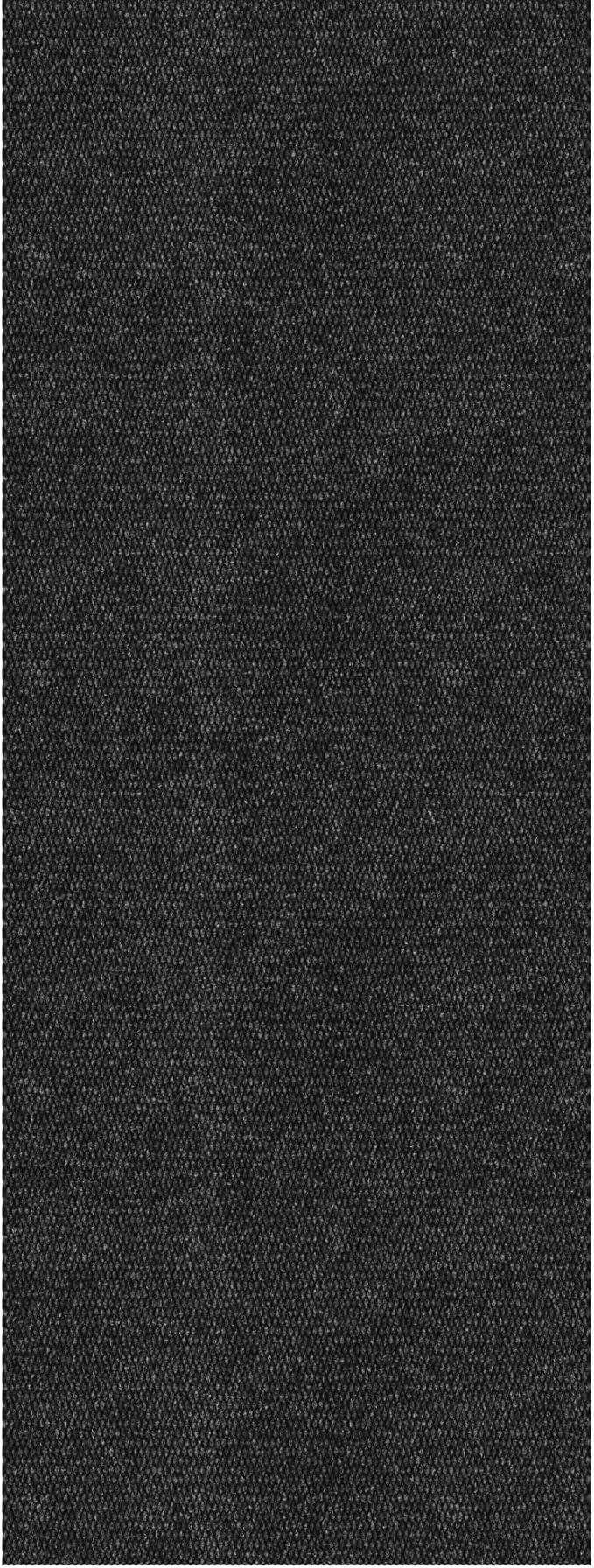 Ottomanson Commercial Scrape Rib Entry Mat – Heavy Duty Ribbed Floor Mat for High Traffic – Non Slip Rubber Back, Waterproof – Indoor Outdoor Use for Offices, Schools, Lobbies, 2' x 45', Black