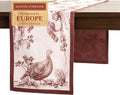 Maison d' Hermine Table Runner 100% Cotton Double Layer Table Runners 108 inches Long for Thanksgiving Christmas Decorations Home Kitchen Dining Party Wedding (Holy Jouy - Brown, 14.5" x 108")