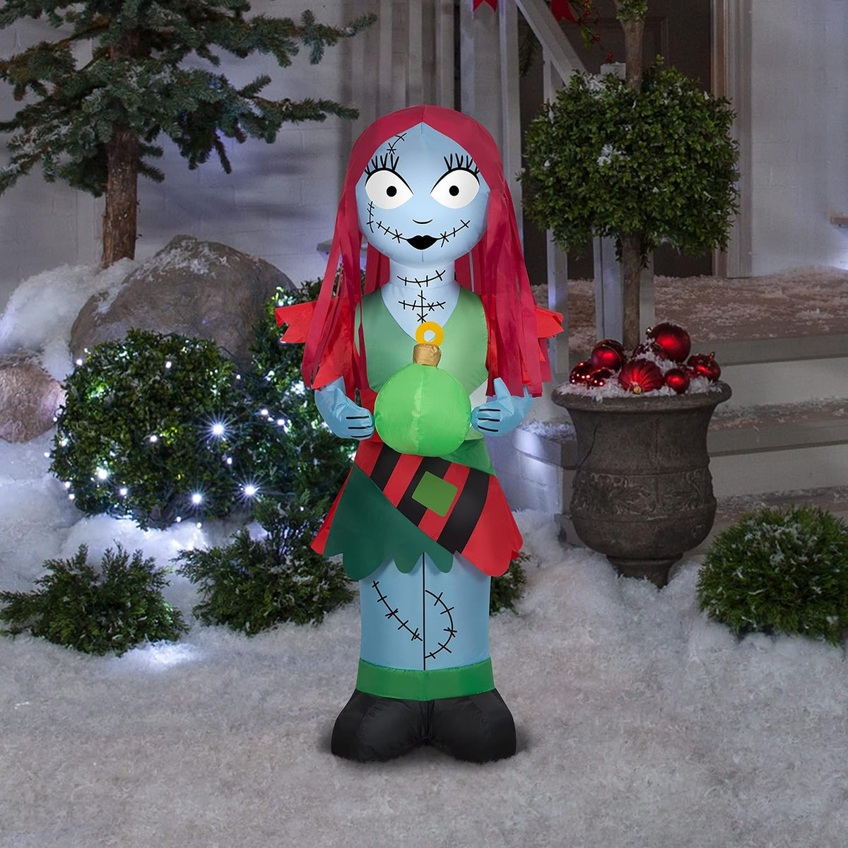 gemmy 3.5 ft sally christmas inflatable, lighted airblown shown in use