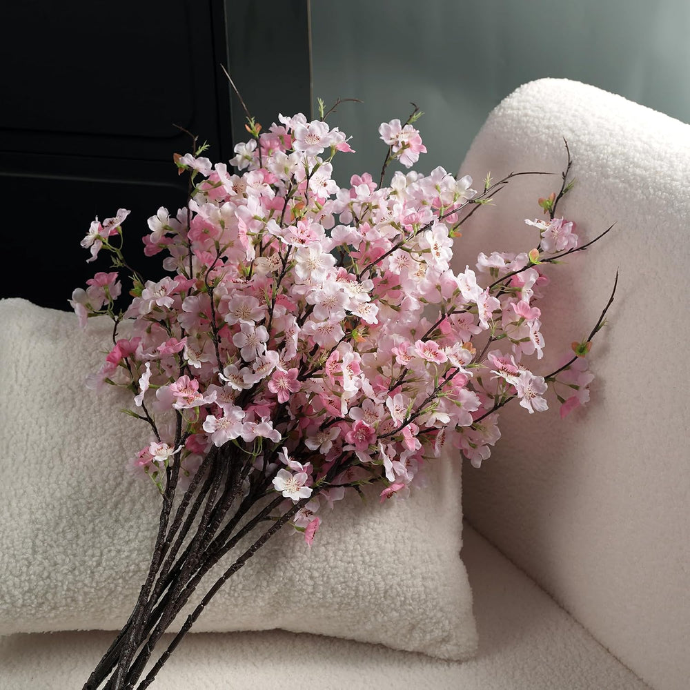 Artificial Cherry Blossom Branches 27.6In Silk Cherry Blossom Branches Long S...