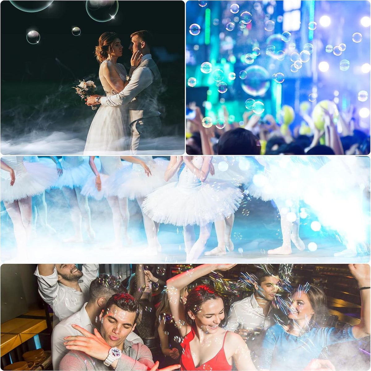 2000w fog machine, 3 in 1 fog bubble, view 9