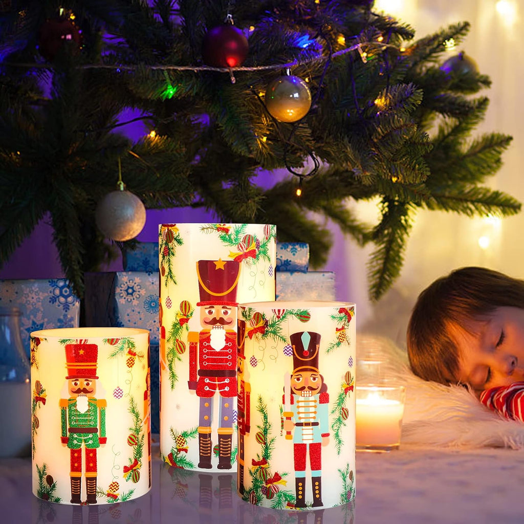 flameless christmas candles battery operated, realistic flickering flameless, package contents