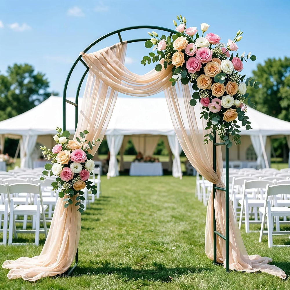 Thickened Metal Garden Arch with Detachable Base, 16mm Rust-Resistant Archway...