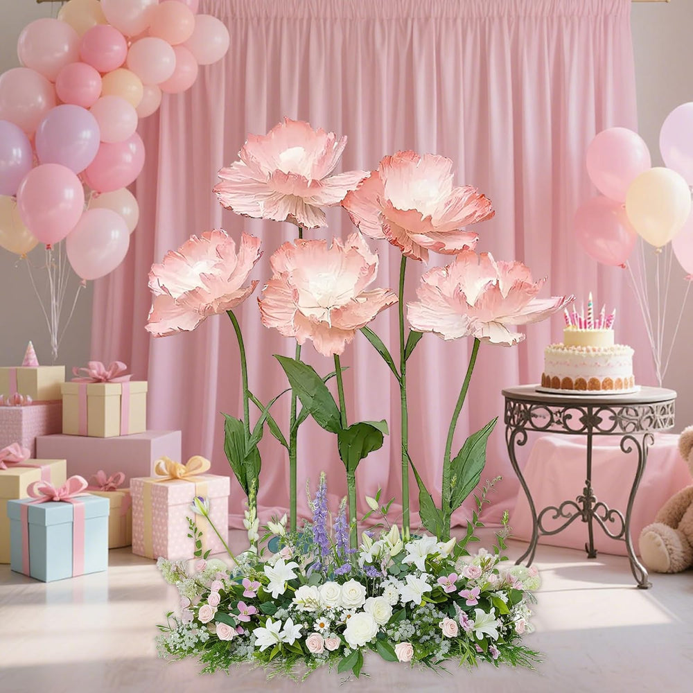 2Pack 19.69Ft Giant Flower Stand Green Flexible Pipe for Decoration Flower Po...