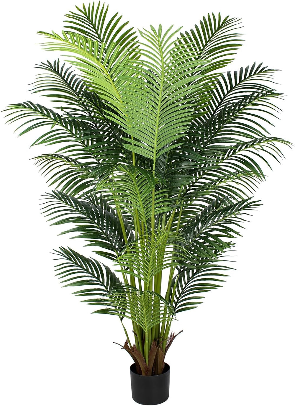 YEPDIN 6 Ft Artificial Tropical Palm Tree With 24 Removable Leaves - Large Fa...