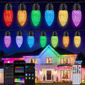 Outdoor Christmas Lights, 100 LED C9 String Lights, Smart APP & Remote