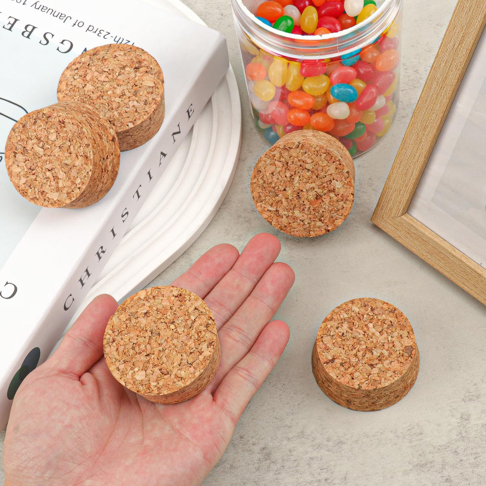 40 Pack 2.1 Inch Wine Bottle Cork Stoppers, Jar Stoppers, Cork Plugs for Bott...