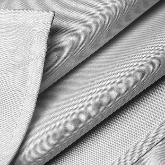 Lann's Linens - 10 Premium 70" x 120" Tablecloths for Wedding/Banquet/Restaurant - Rectangular Polyester Fabric Table Cloth - Silver (10 Pack)