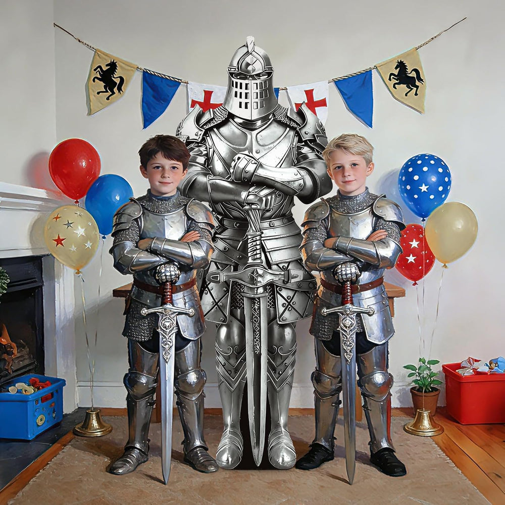 1 CS 5.9 ft Life Size Medieval Knight Plastic Corrugated Cutout