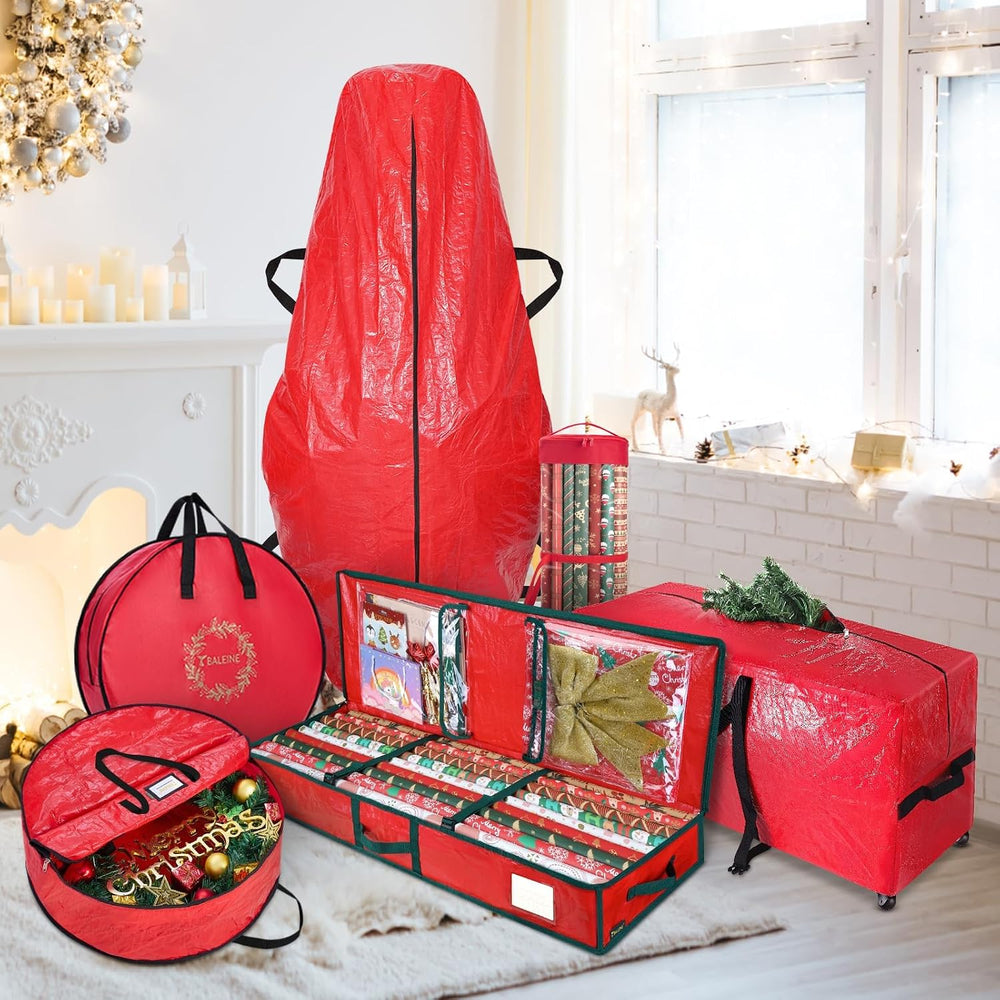 BALEINE Christmas Wrapping Paper Organizer Storage, 41" Gift Wrapping Pa...
