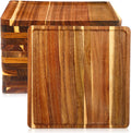 Roshtia 12 Pcs Wooden Plates Square Acacia Wood Charcuterie Board,12 Inch