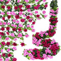 Floweroyal 6 Pack Artificial Flower Garlands 15.8FT Fake Rose Vines Silk Flowers Hanging Rose Ivy for Wedding Arch Party Home Garden Wall Decor (Fuchsia)