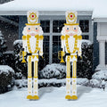 GlikCeil 2pcs 6ft Large Modern Christmas Nutcracker Outdoor Decoration
