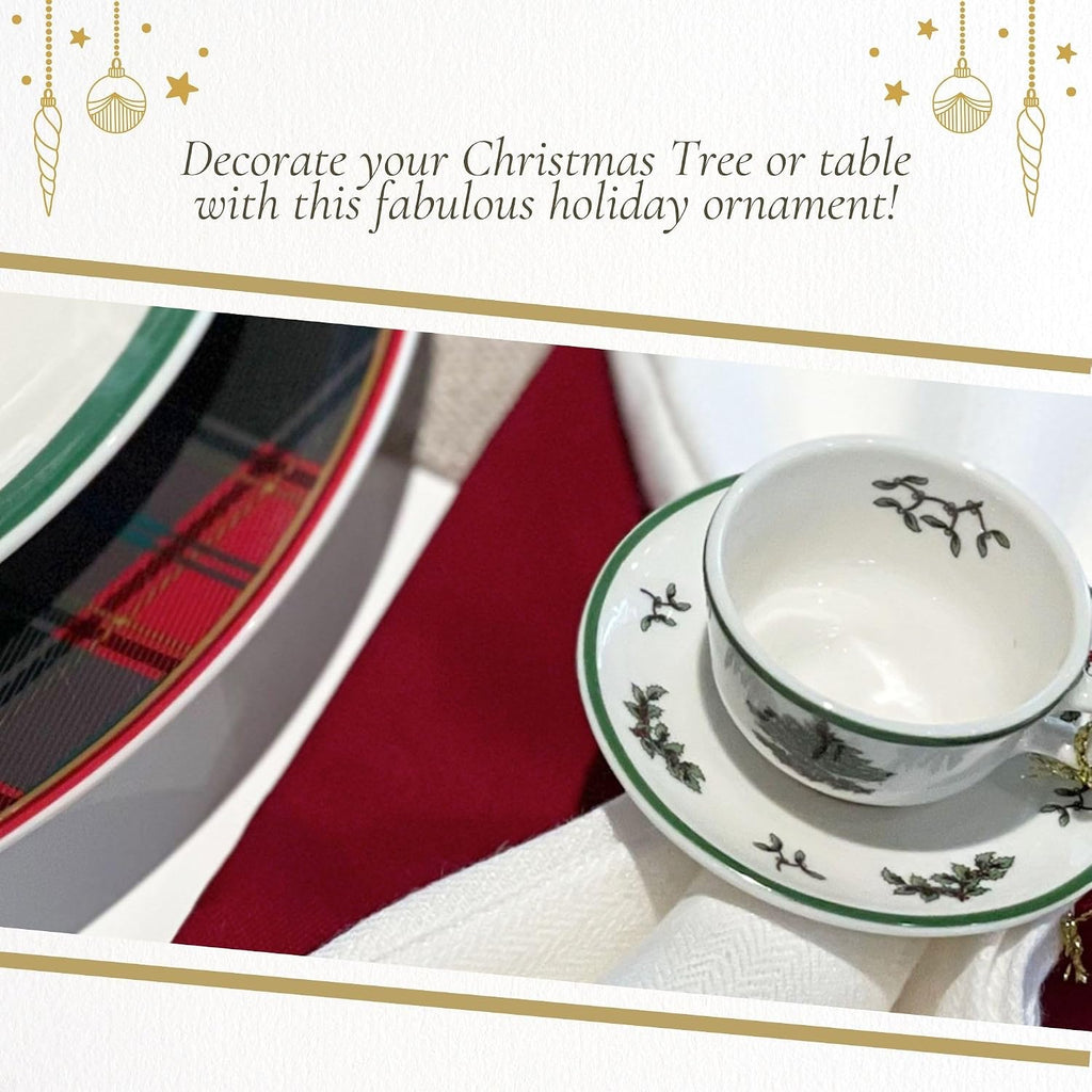 spode christmas tree 3-piece tea set ornaments, package contents