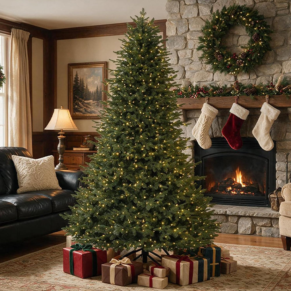 Hykolity 7.5ft Premium Prelit Christmas Tree Extra Full 5773 Realistic Tips