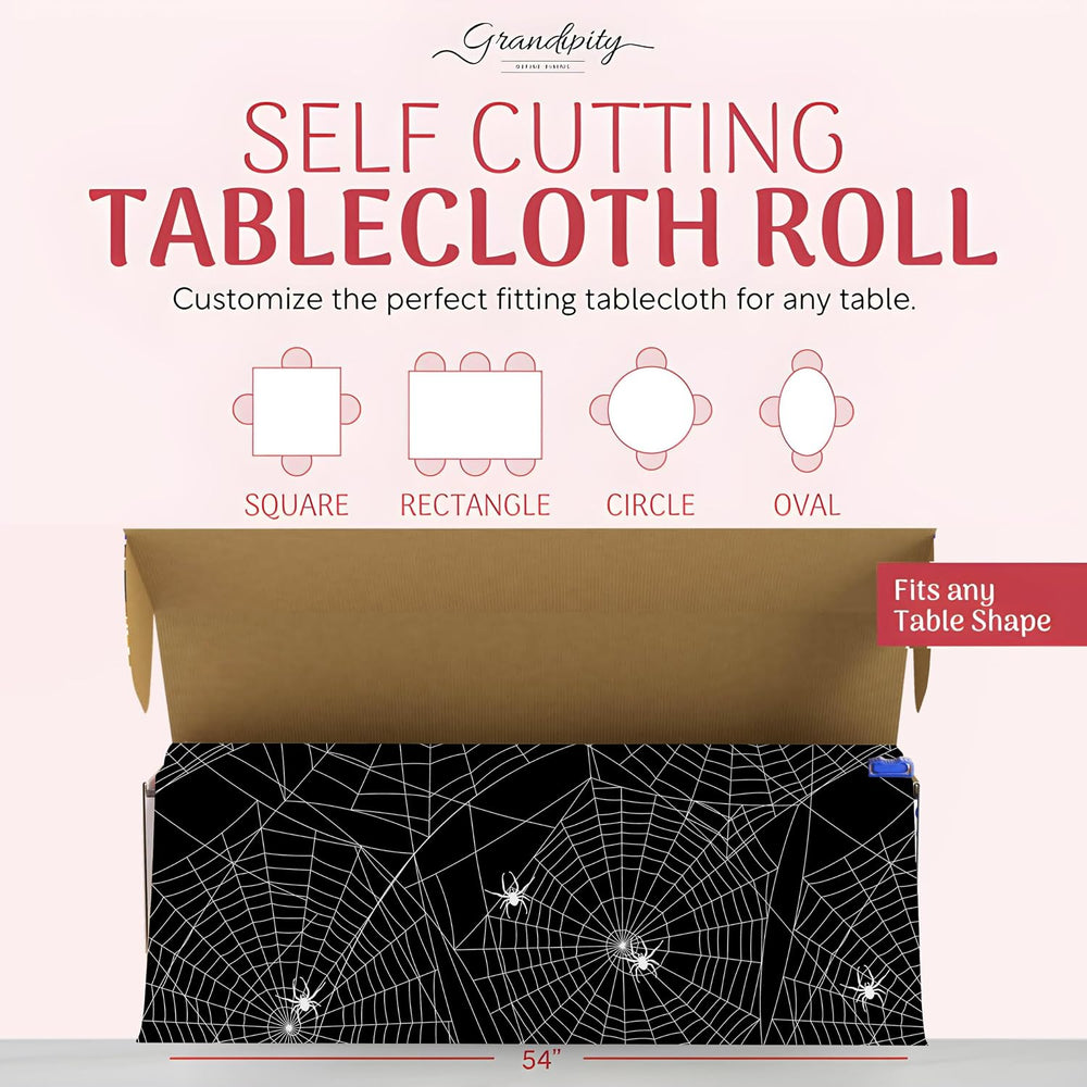 Grandipity Plastic Table Cloth Roll - 54in x 300 Ft. Table Cover