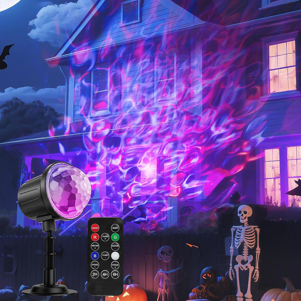 (2 Pack) Halloween Christmas Projector Lights Outdoor - RGBW Ocean Wave LED L...