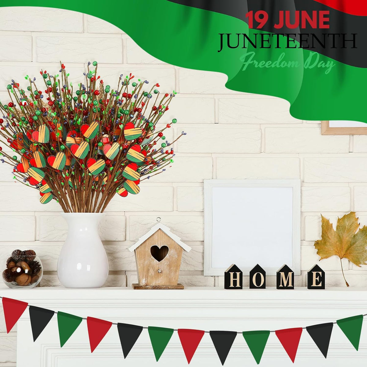 thiccywoov 10 pcs happy juneteenth decorations happy juneteenth showing dimensions