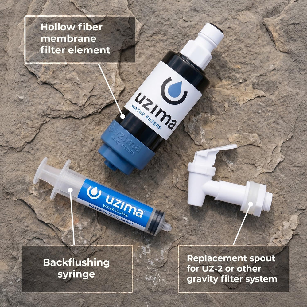 Uzima UZ-1 Water Filter Cartridge Replacement | Gravity Water Filter for UZ-2...