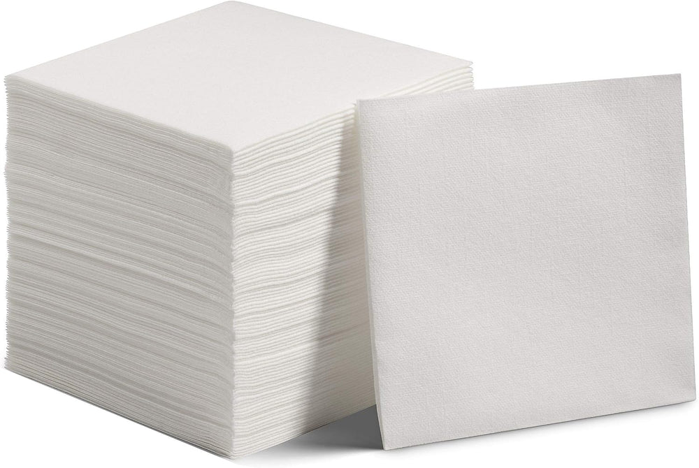 200 Linen-Feel Dessert And Beverage Napkins - Disposable Cloth-Like Cocktail ...