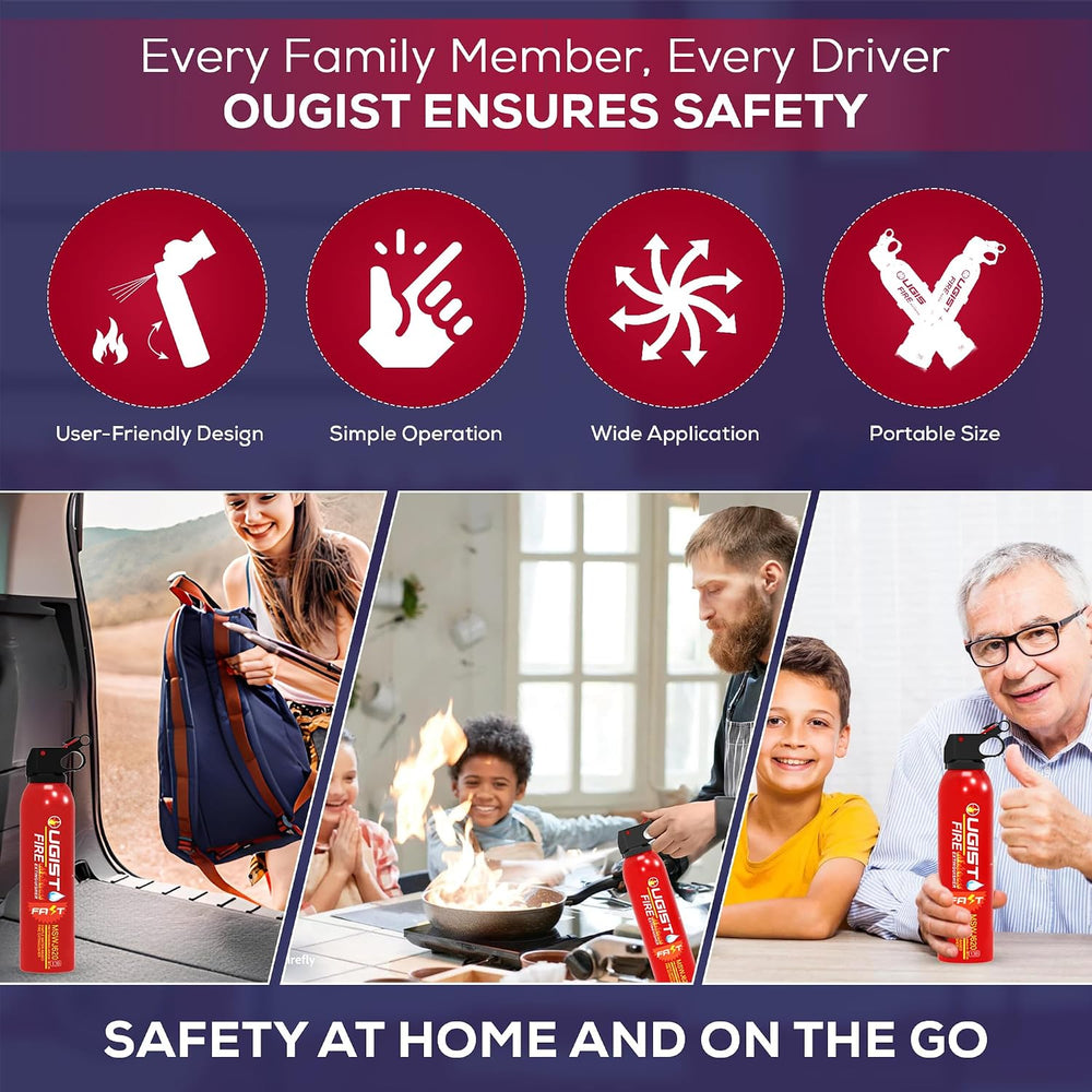 Fire Extinguisher Spray for Vehicle & Home 620ml 2 Count, Car Fire Extinq...