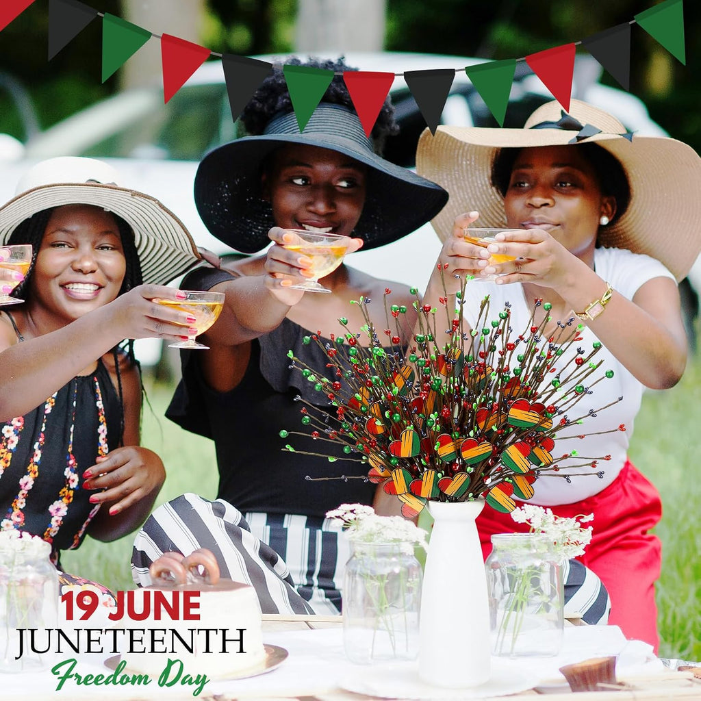 thiccywoov 10 pcs happy juneteenth decorations happy juneteenth, side view