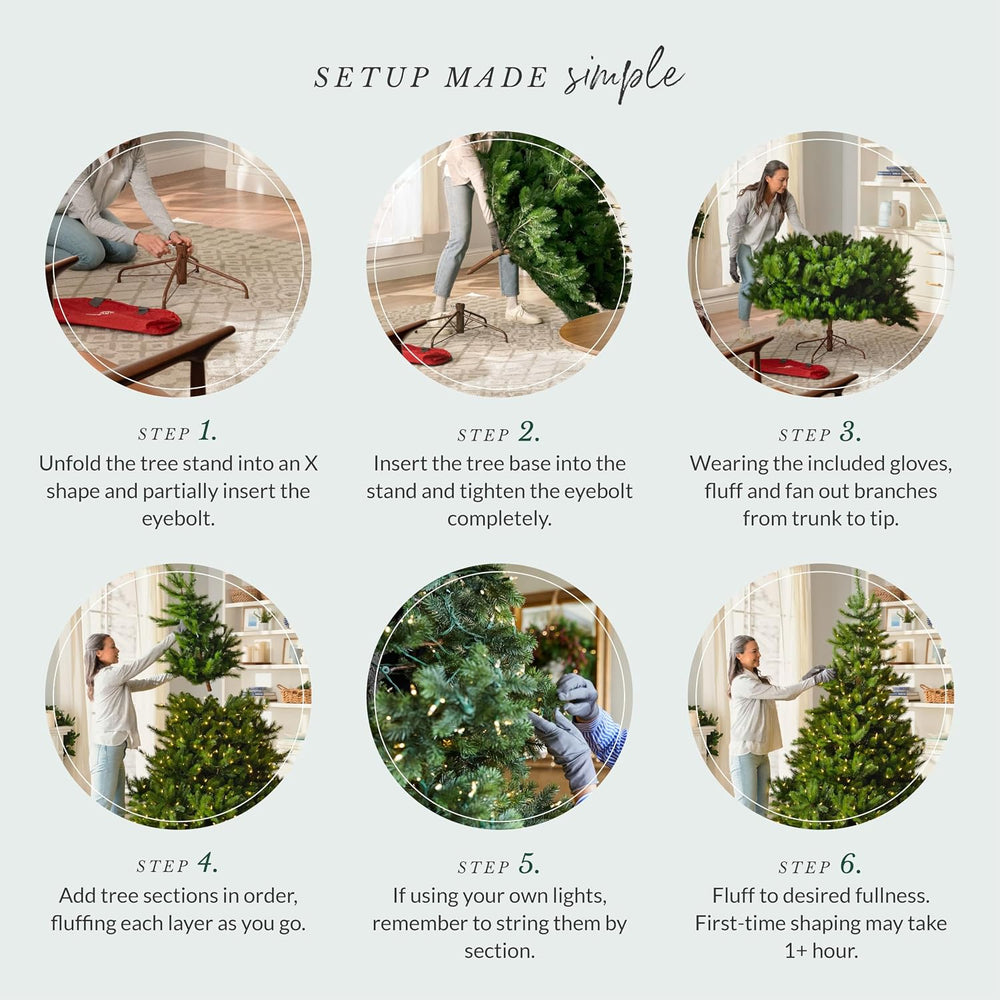 Balsam Hill BH Balsam Fir Full Tree - Realistic Artificial Christmas Tree wit...