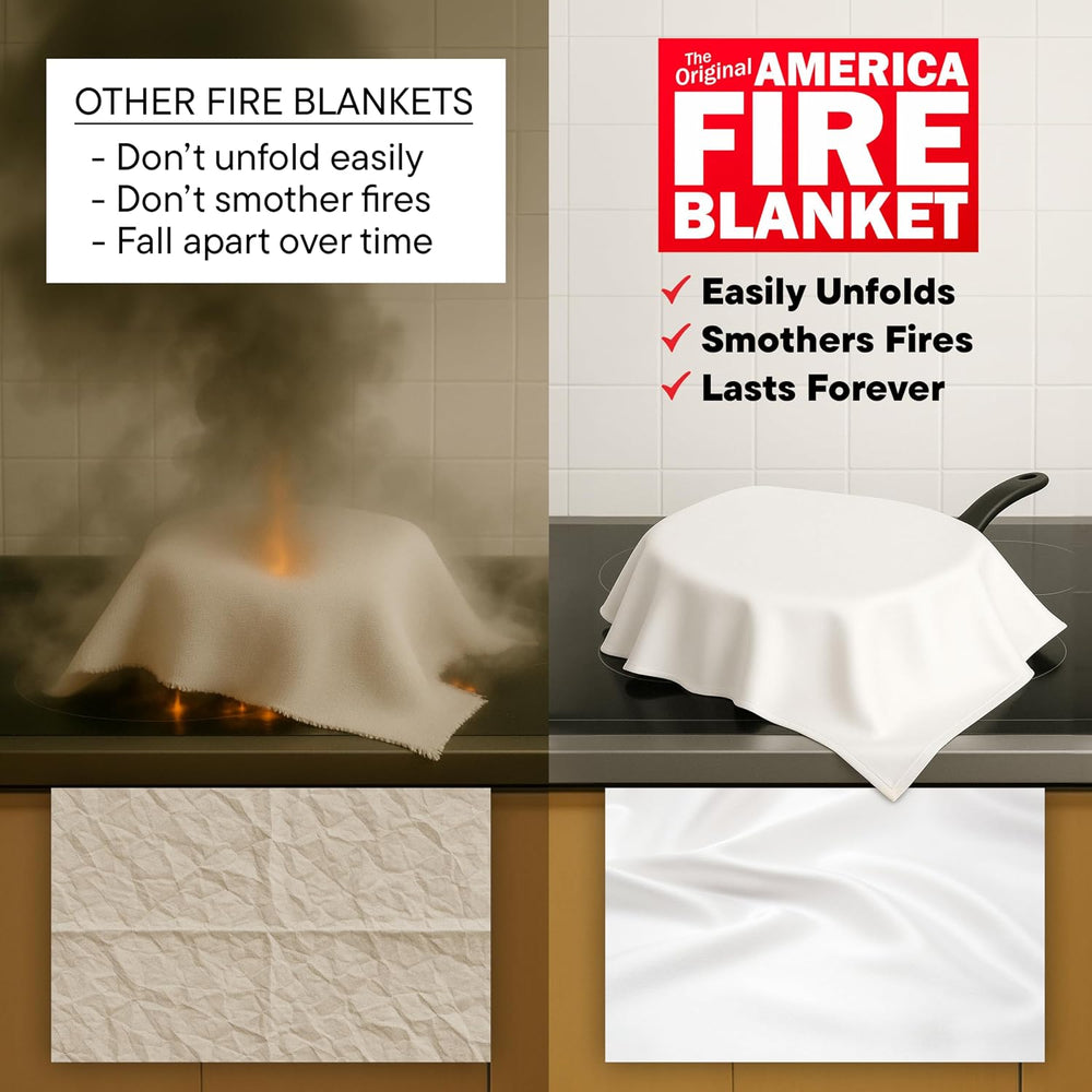 America Fire Blanket, Fire Blanket – Puts Out Fires in Seconds, Never Expires...