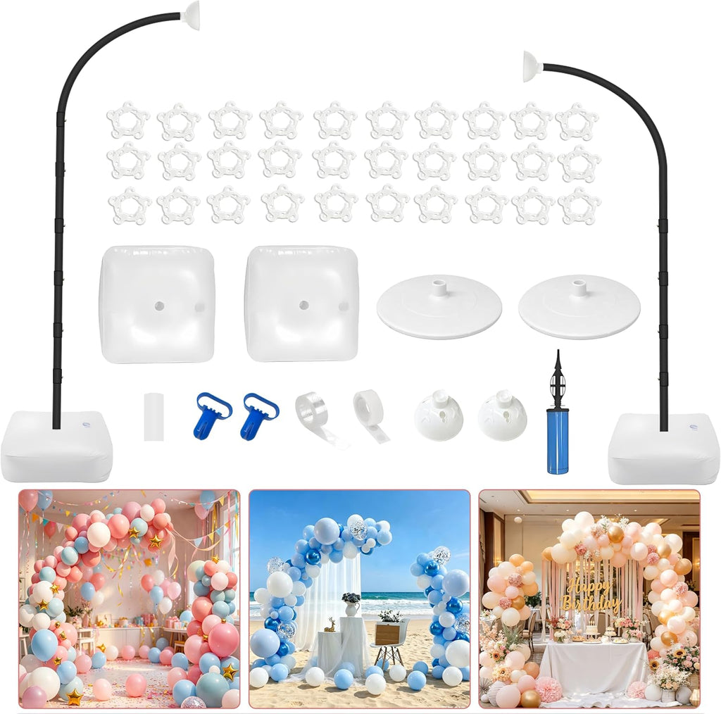 Balloon Arch Kit,Adjustable 8.2FT & 6FT Half Balloon Arch Stand