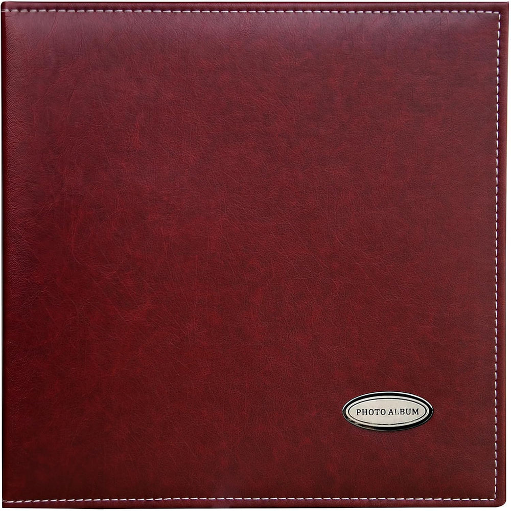 Zoview Wine Red Large Self-Adhesive Photo Album, PU Leather Cover