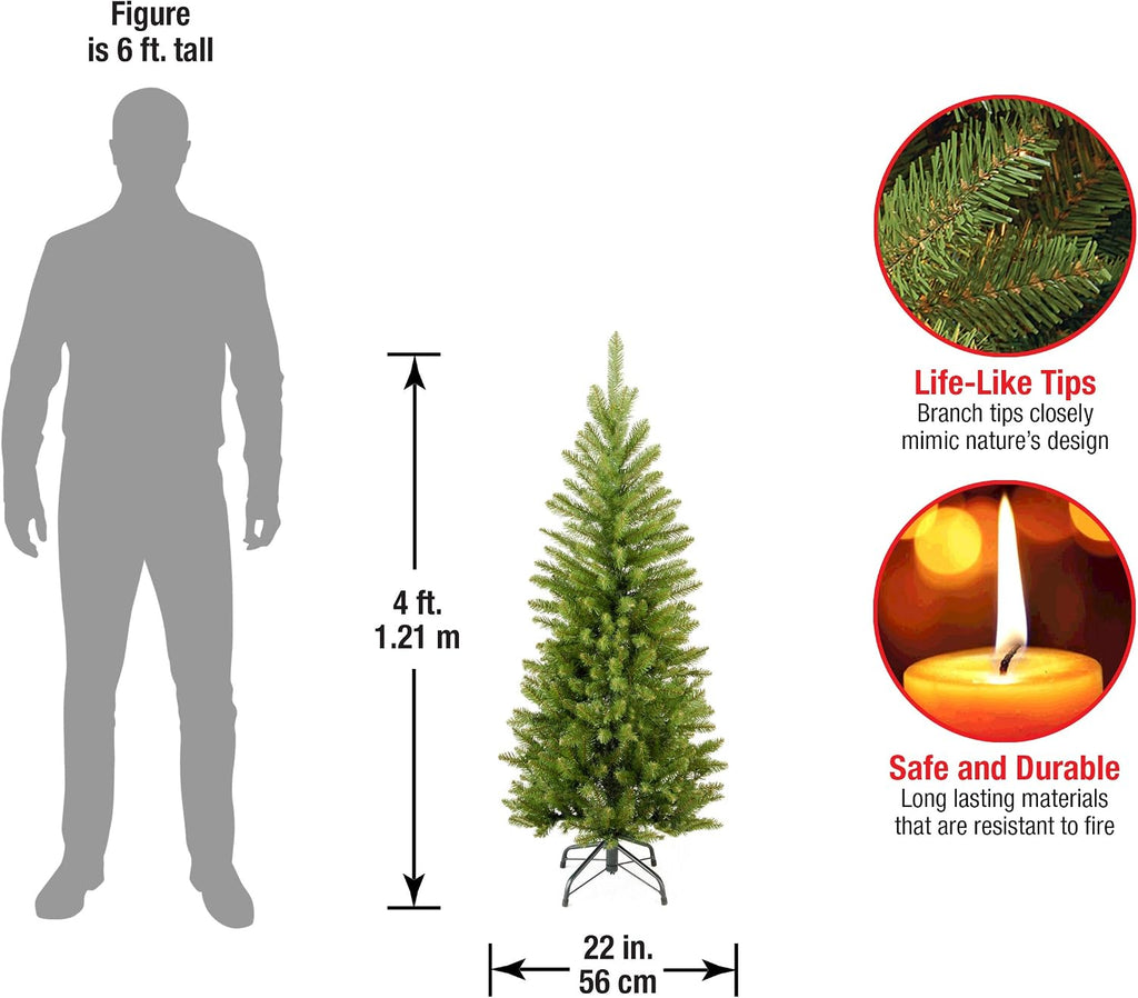 National Tree Company 4ft Unlit Kingswood Fir Mini Slim Christmas Tree